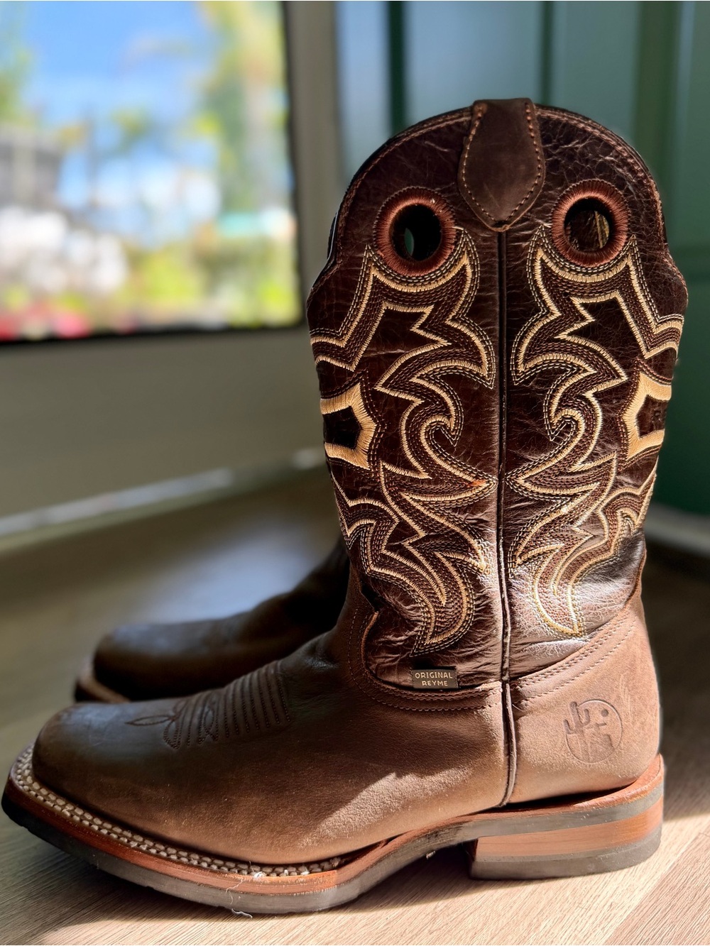Men's Brown Leather Western Cowboy Boots